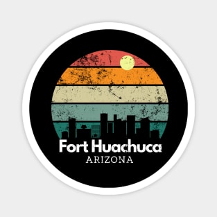 Fort Huachuca, Arizona // Vintage Sunset Skyline Magnet